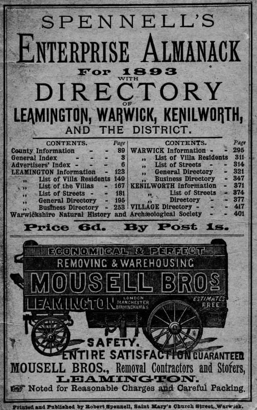 Mousell Brothers, Removal Contractors and Storers