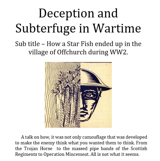 Leamington History Cafe: Deception and Subterfuge in WWII